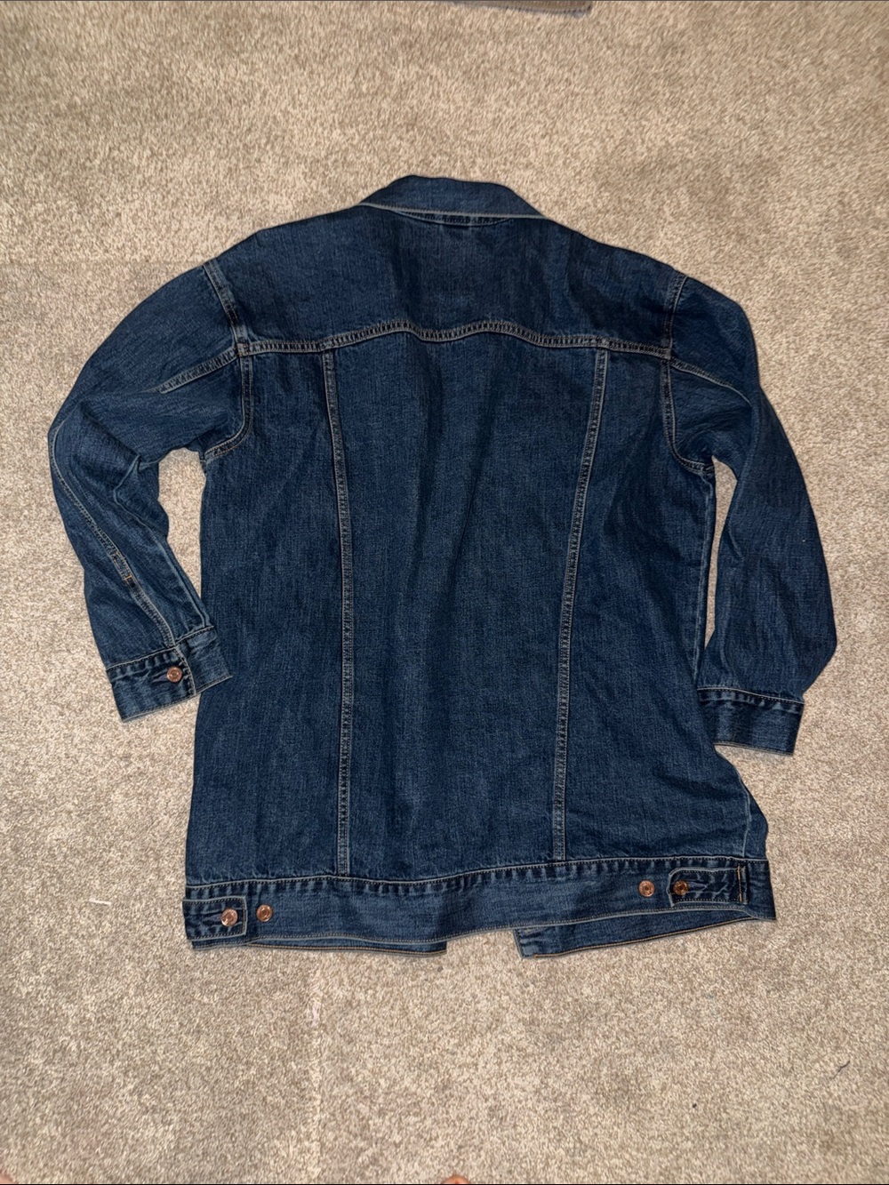 GAP Oversized Dark Indigo Blue Denim Jacket - Picture 7 of 7